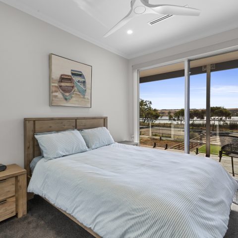 Bedroom in pole frame home, Walker Flat, South Australia