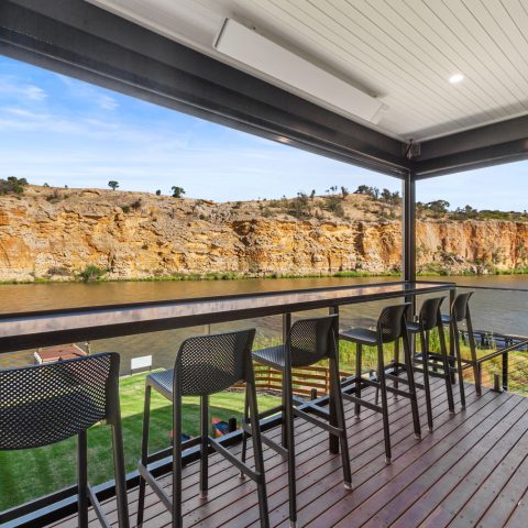 Rear Balcony bar area on pole frame home, Walker Flat, South Australia