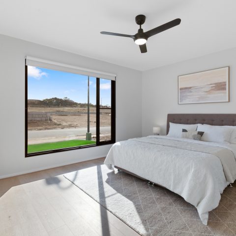 Bedroom in pole frame home,