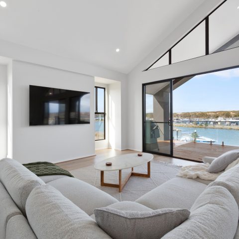 Living in pole frame home