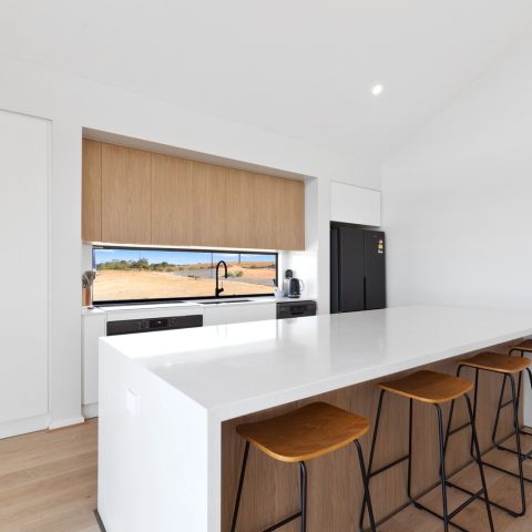 Kitchen in pole frame home