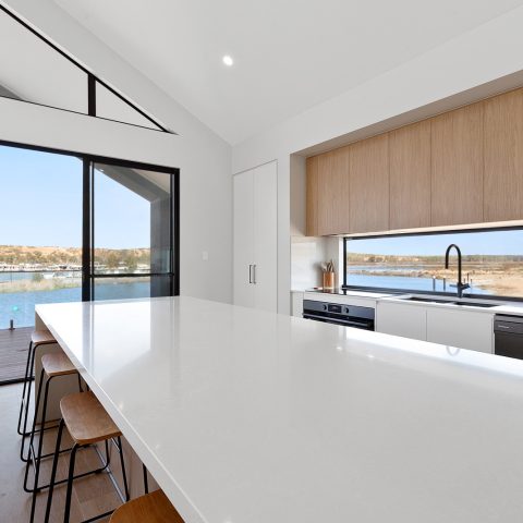 Kitchen in pole frame home