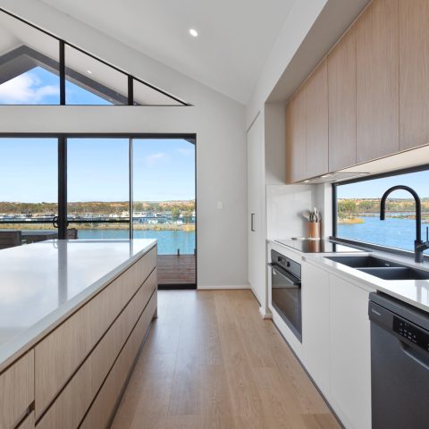 Kitchen in pole frame home