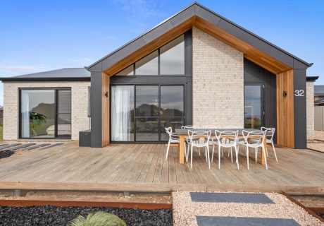 Exterior in brick home