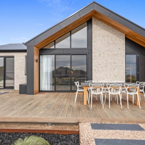Exterior in brick home