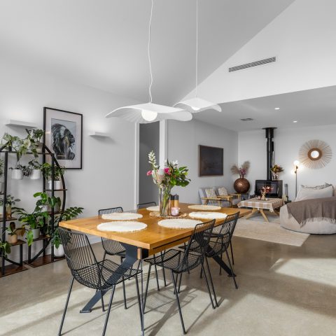 Living Room in brick home