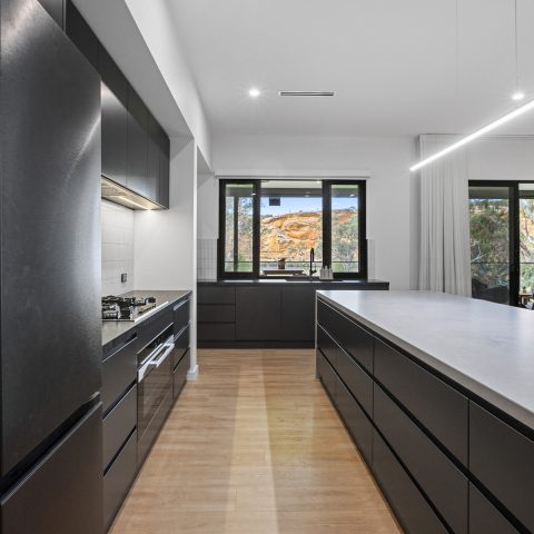Kitchen in pole frame home