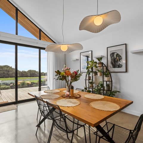 Dining Room in brick home