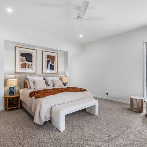 Master Bedroom in pole frame home