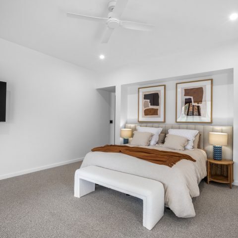 Master Bedroom in pole frame home