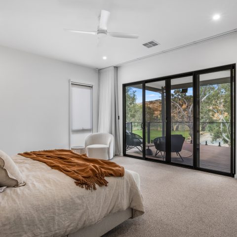 Master Bedroom in pole frame home