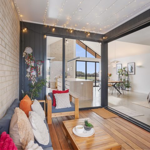 Alfresco in brick home