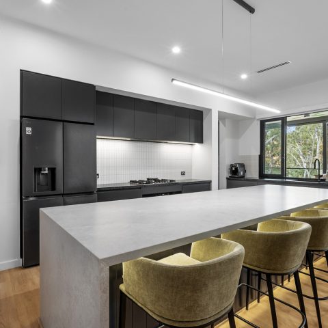 Kitchen in pole frame home